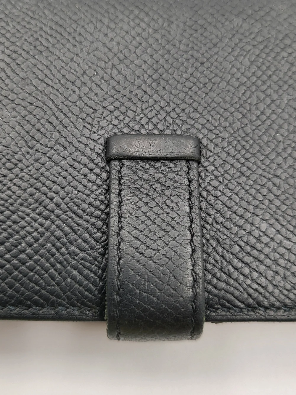 Hermes Bearn Black Epson Calfskin Leather Wallet with Gold Foil Logo,,Authentic.